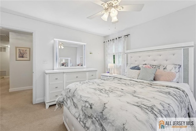 39 Evergreen Ter, Monroe, NJ 08831 - bedroom featuring light carpet and a ceiling fan