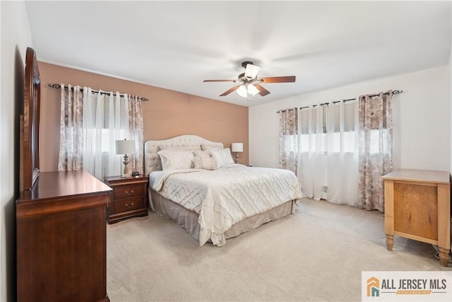 39 Evergreen Ter, Monroe, NJ 08831 - bedroom with light colored carpet and a ceiling fan
