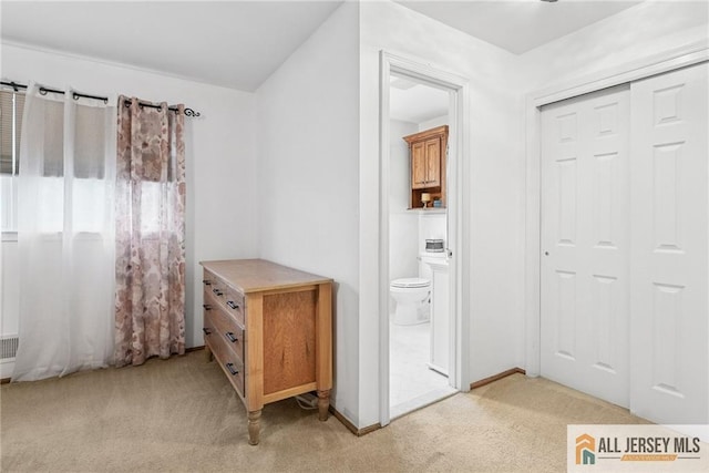 39 Evergreen Ter, Monroe, NJ 08831 - bedroom featuring light colored carpet, ensuite bath, and a closet