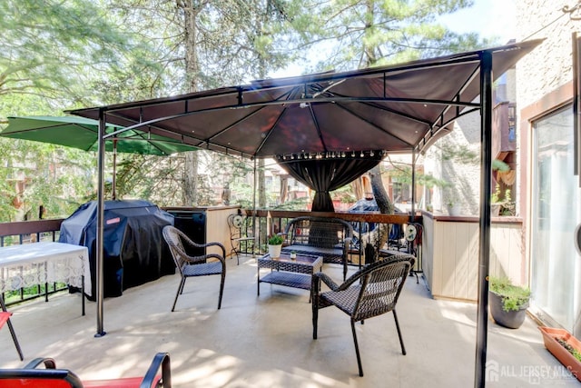 55 Smith St, Perth Amboy, NJ 08861 - view of patio / terrace with outdoor lounge area and a grill