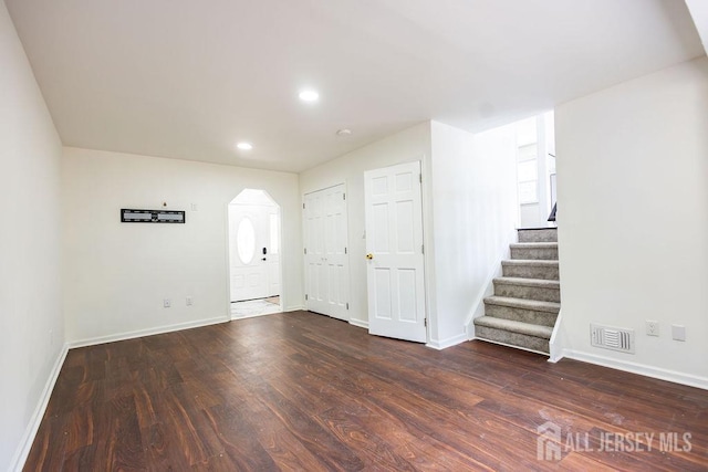 20 Wick Dr, Fords, NJ 08863 - entrance foyer featuring wood finished floors, stairs, recessed lighting, and plenty of natural light