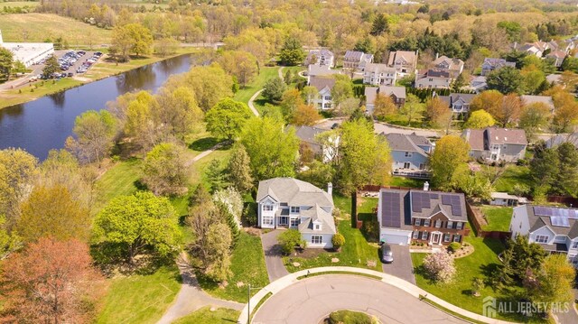 23 Heather Ct, Plainsboro, NJ 08536 - aerial view of residential area with a nearby body of water