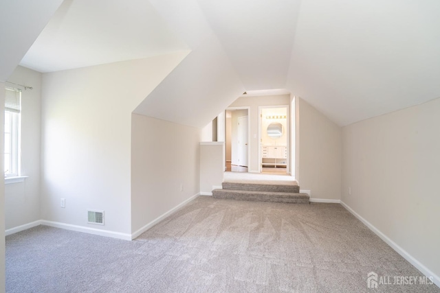 23 Heather Ct, Plainsboro, NJ 08536 - additional living space featuring carpet, vaulted ceiling, and baseboards