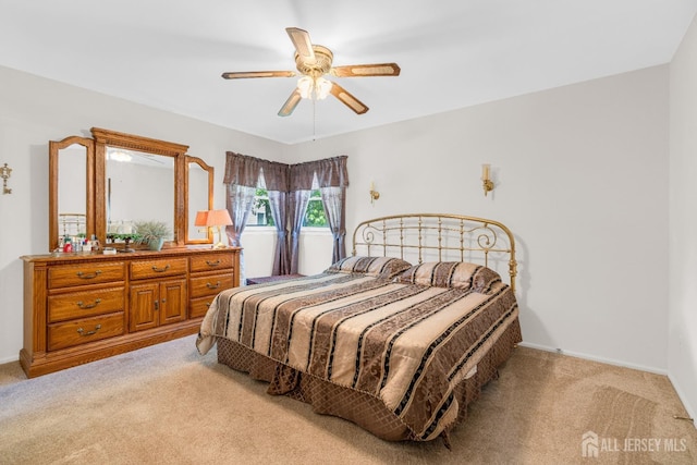 92 Maplewood Ave, Edison, NJ 08837 - bedroom featuring light carpet and ceiling fan
