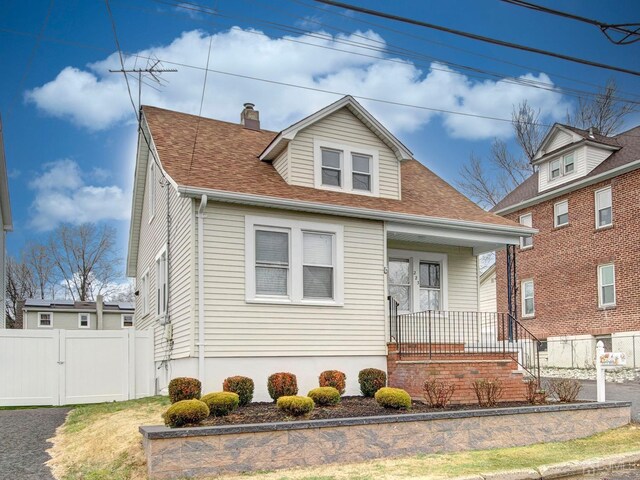 view of front of home with a porch