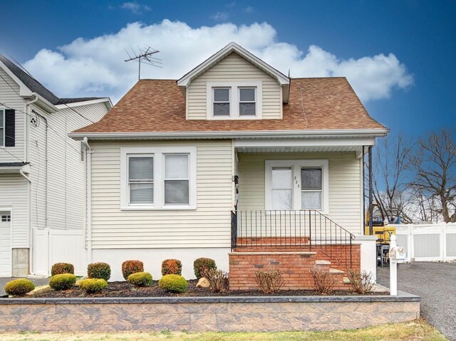 view of front of property with a porch