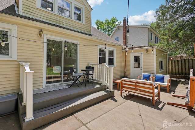 54 Morningside Rd, Colonia, NJ 07067 - view of patio / terrace with an outdoor hangout area and a deck