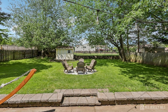 54 Morningside Rd, Colonia, NJ 07067 - view of yard with an outdoor fire pit