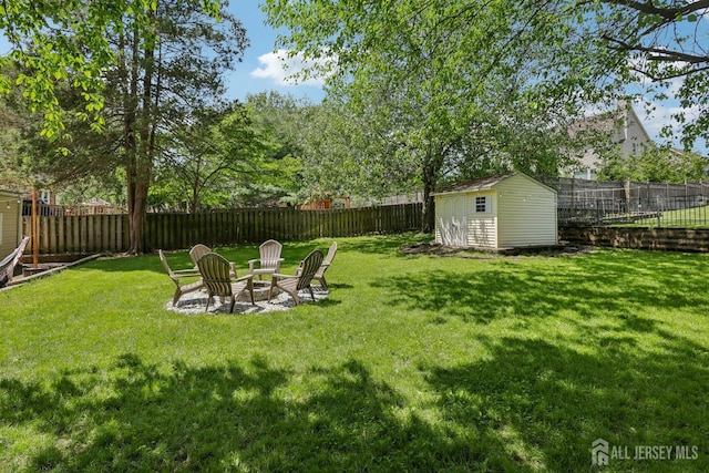 54 Morningside Rd, Colonia, NJ 07067 - view of yard featuring an outdoor fire pit