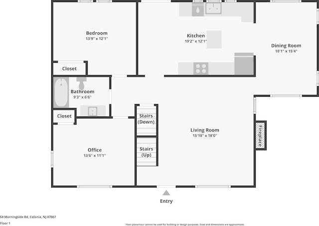 54 Morningside Rd, Colonia, NJ 07067 - property floor plan