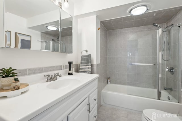 54 Morningside Rd, Colonia, NJ 07067 - full bath with vanity, tile patterned flooring, toilet, and washtub / shower combination