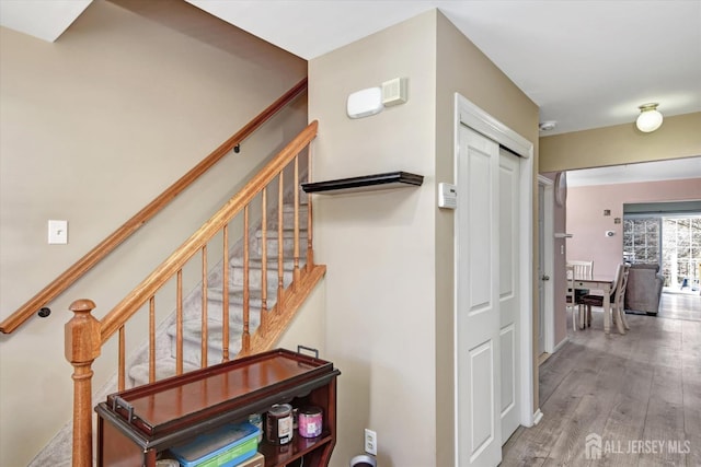 40 Forest Garden Dr, Old Bridge, NJ 07747 - stairs featuring wood finished floors