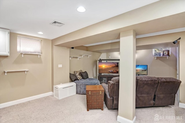 40 Forest Garden Dr, Old Bridge, NJ 07747 - living room with light carpet, baseboards, and recessed lighting
