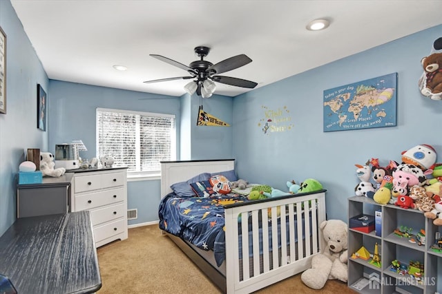 40 Forest Garden Dr, Old Bridge, NJ 07747 - carpeted bedroom featuring ceiling fan and recessed lighting