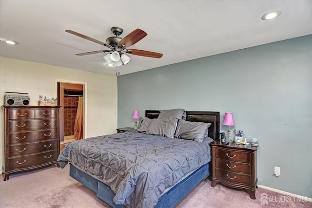 40 Forest Garden Dr, Old Bridge, NJ 07747 - carpeted bedroom with a ceiling fan, recessed lighting, and baseboards