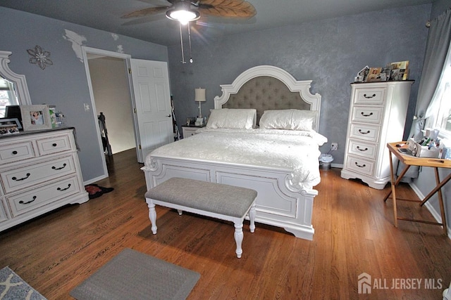 54 Highview Dr, Woodbridge Proper, NJ 07095 - bedroom with wood finished floors and ceiling fan