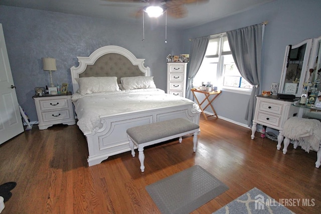 54 Highview Dr, Woodbridge Proper, NJ 07095 - bedroom with wood finished floors and ceiling fan