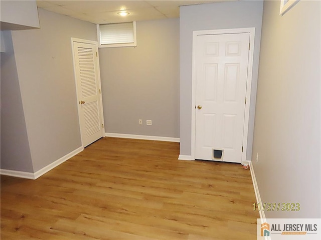 interior space with light wood-type flooring