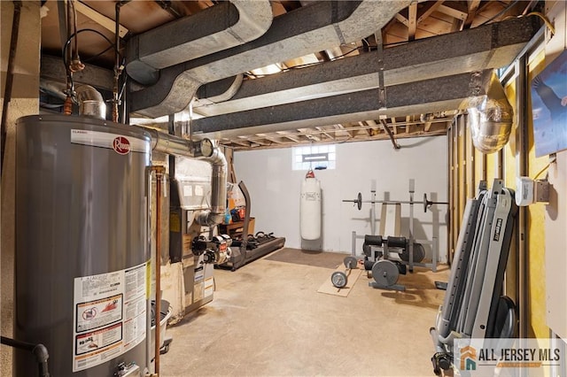 235 Brook Ave, North Plainfield, NJ 07060 - below grade area with gas water heater