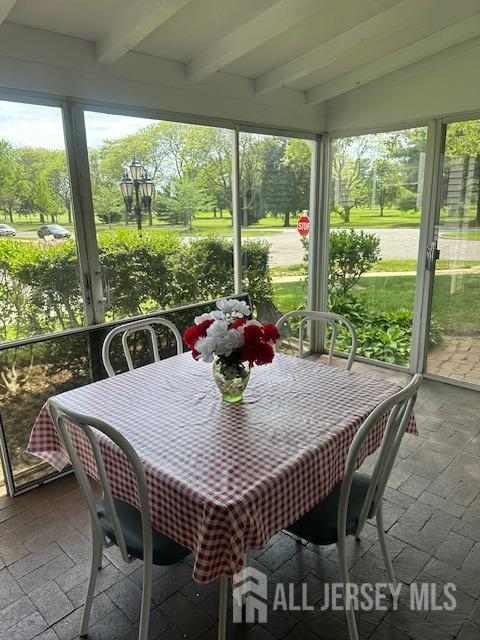 71 Rossmoor Dr Unit B, Monroe, NJ 08831 - sunroom / solarium with beamed ceiling