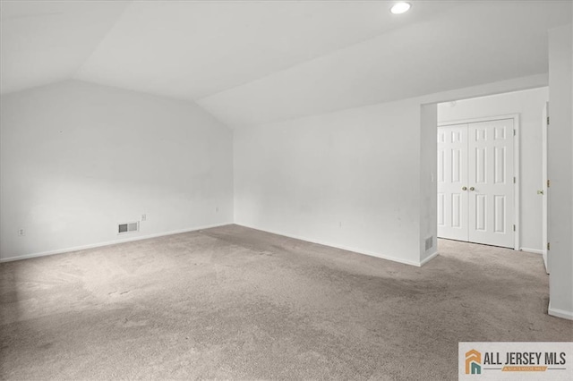 124 Kingsland Cir S, Brunswick, NJ 08852 - bonus room with carpet flooring, vaulted ceiling, and recessed lighting
