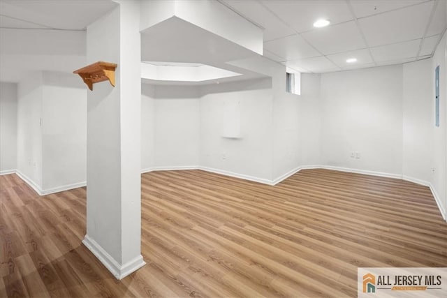 124 Kingsland Cir S, Brunswick, NJ 08852 - below grade area featuring wood finished floors and recessed lighting