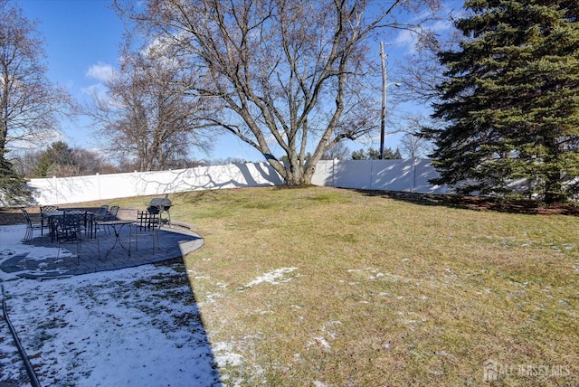 view of yard featuring a patio