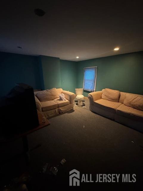 17 Grant St, Dover, NJ 07801 - living area with carpet floors and recessed lighting