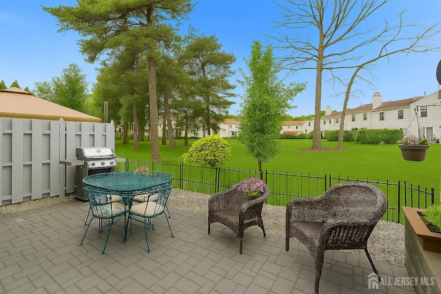 806 Darlington Dr, Old Bridge, NJ 08857 - view of patio with area for grilling, outdoor dining area, and a residential view