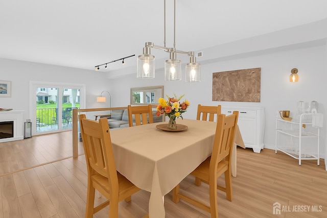 806 Darlington Dr, Old Bridge, NJ 08857 - dining space featuring rail lighting, light wood-type flooring, and healthy amount of natural light