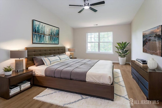 3 Rozalyn Ln, Old Bridge, NJ 08879 - bedroom featuring wood finished floors, vaulted ceiling, and ceiling fan