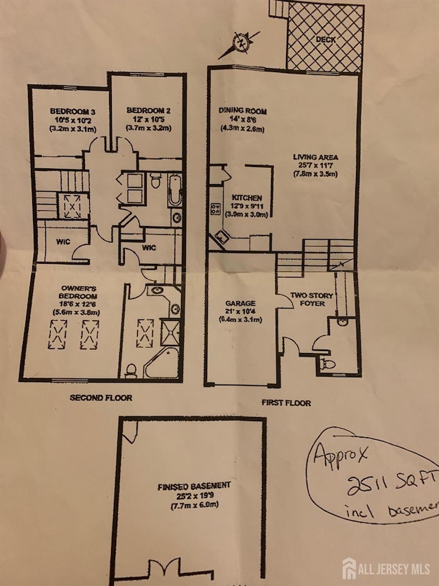 3 Rozalyn Ln, Old Bridge, NJ 08879 - view of floor plan / room layout