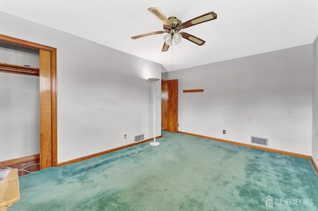 77 Manhattan Ave, Avenel, NJ 07001 - unfurnished bedroom with carpet floors, a closet, and a ceiling fan