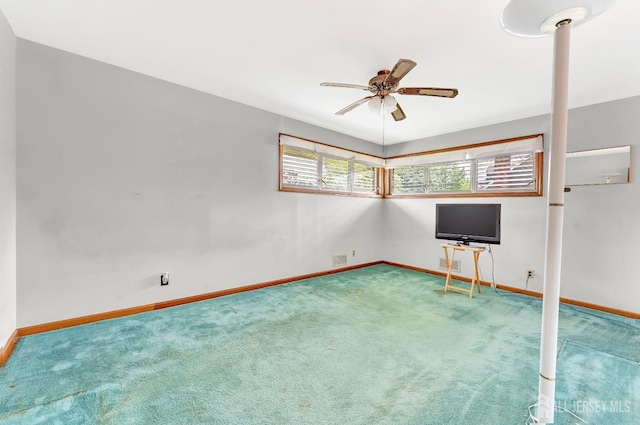 77 Manhattan Ave, Avenel, NJ 07001 - carpeted empty room with ceiling fan and baseboards