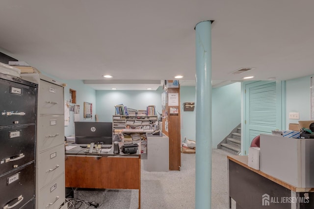 view of home office