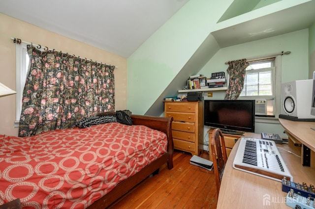 570 Main St, Metuchen, NJ 08840 - bedroom featuring hardwood / wood-style flooring and lofted ceiling