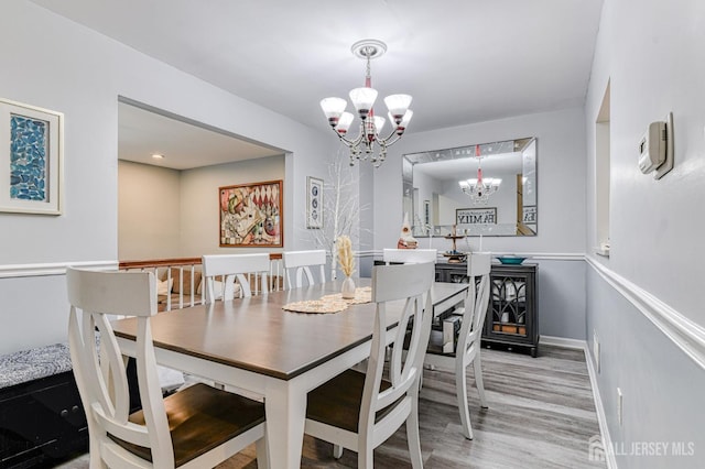 16 Jeanette Ct Unit 293, Jamesburg, NJ 08831 - dining room featuring a chandelier and light wood-type flooring