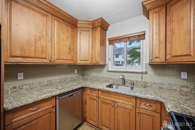 70 Lexington Cir, Old Bridge, NJ 07747 - kitchen featuring dishwasher and brown cabinets