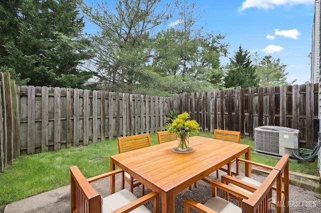70 Lexington Cir, Old Bridge, NJ 07747 - fenced backyard featuring outdoor dining area