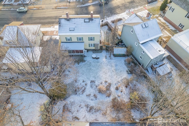 drone / aerial view featuring a residential view