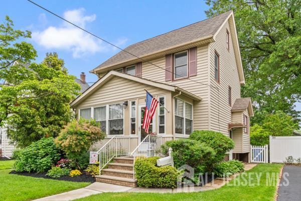 185 Rowland Pl, Woodbridge Proper, NJ 07095 - view of front of property with a gate