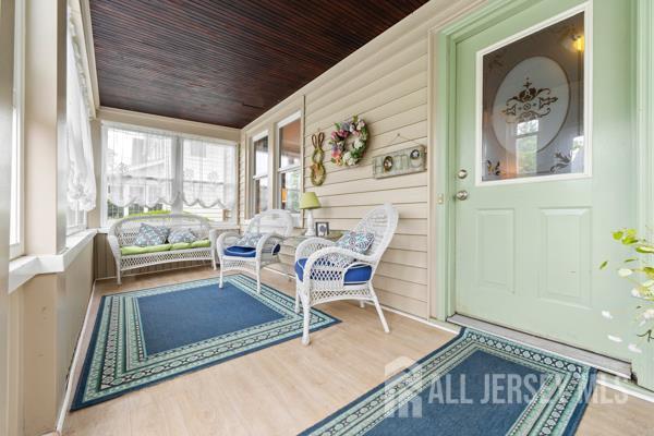 185 Rowland Pl, Woodbridge Proper, NJ 07095 - sunroom featuring wooden ceiling and wood finished floors