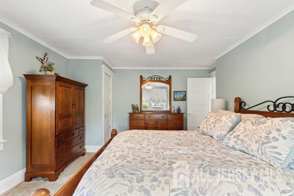 185 Rowland Pl, Woodbridge Proper, NJ 07095 - bedroom featuring ornamental molding and ceiling fan