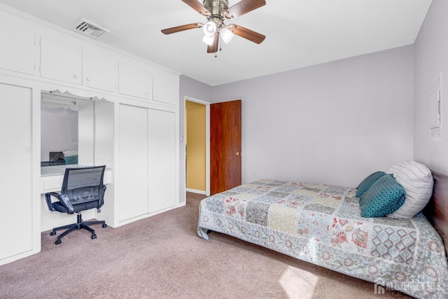 4 Dayton Rd, Edison, NJ 08817 - bedroom with carpet floors, an office area, a closet, and a ceiling fan