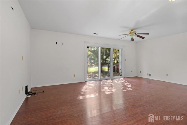 450 Saint Giles Ct, Franklin Twsp, NJ 08873 - empty room with ceiling fan, wood finished floors, and baseboards