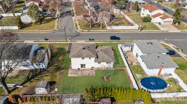 aerial perspective of suburban area