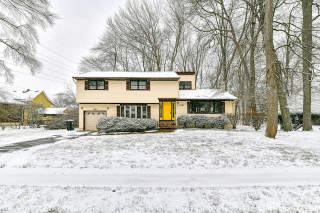 front of property featuring a garage