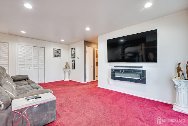 view of carpeted living room