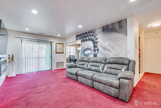 view of carpeted living room