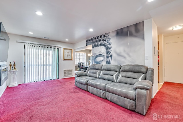 view of carpeted living room